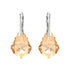 Sudraba auskari "Baroka V (Golden Shadow)" ar Swarovski™ kristāliem